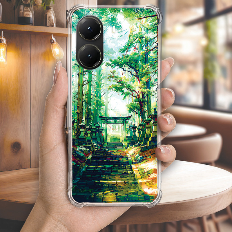 Capa Capinha REDMI NOTE 14 PRO PLUS 13 12 TURBO 11 10 10S 9T 9S Anti-impacto Personalizada japao TEMPLO (4200)