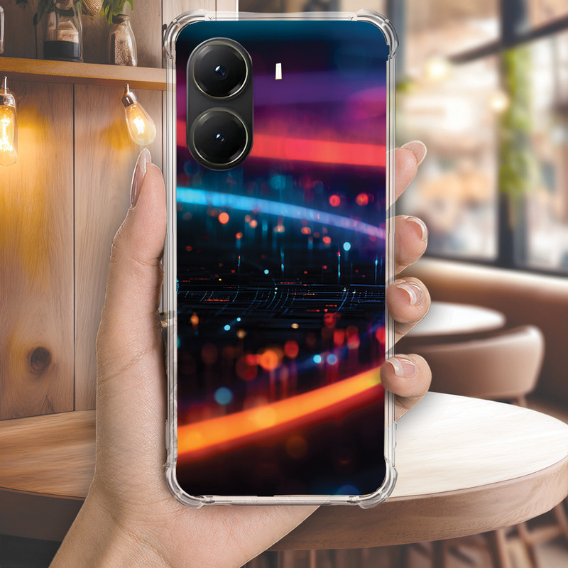 Capa Capinha REDMI NOTE 14 PRO PLUS 13 12 TURBO 11 10 10S 9T 9S Anti-impacto Personalizada cyber dark NEON (4245)