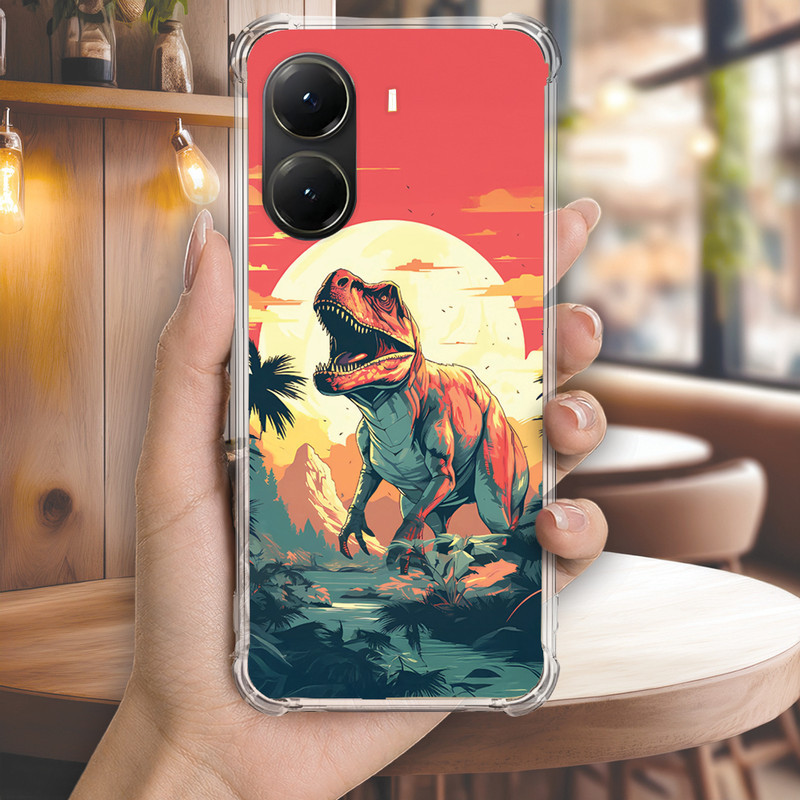Capa Capinha REDMI NOTE 14 PRO PLUS 13 12 TURBO 11 10 10S 9T 9S Anti-impacto Personalizada dino DINOSSAURO (4230)