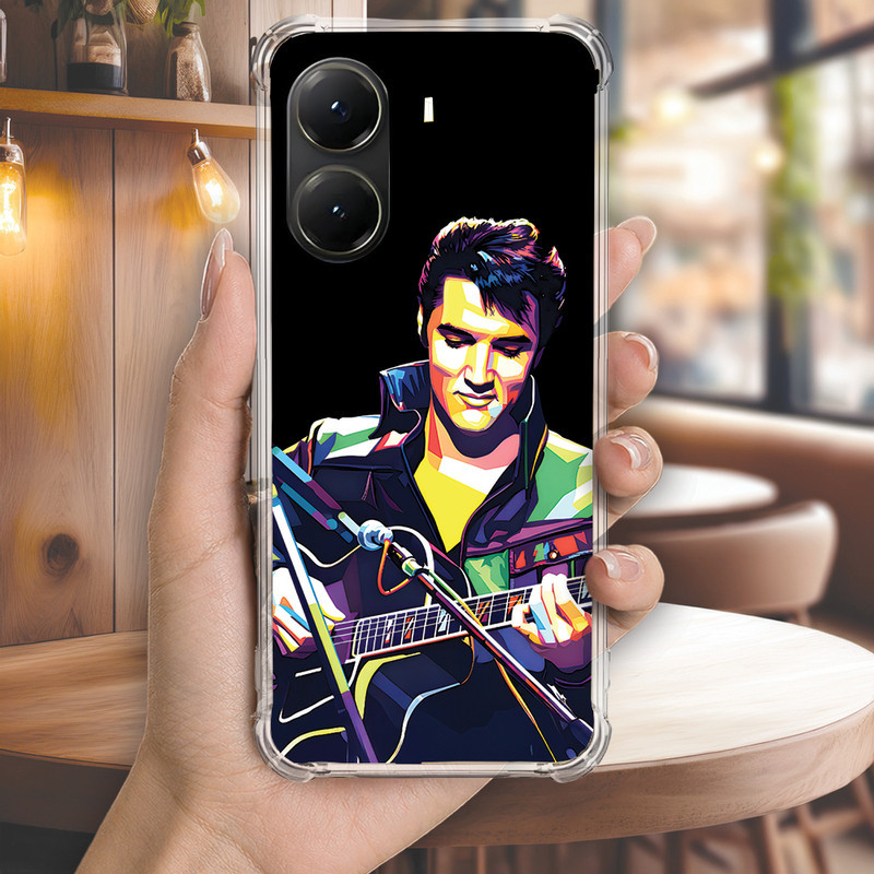 Capa Capinha REDMI NOTE 14 PRO PLUS 13 12 TURBO 11 10 10S 9T 9S Anti-impacto Personalizada rock ELVIS (4224)