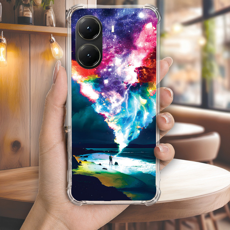 Capa Capinha REDMI NOTE 14 PRO PLUS 13 12 TURBO 11 10 10S 9T 9S Anti-impacto Personalizada paisagem CEU estrelar (4095)