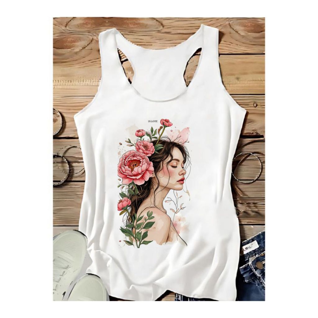 REGATA feminina , mulher flores, academia, fitnes UNISSEX,DESENHO ANIMADO,PLUS SIZE,VERÃO