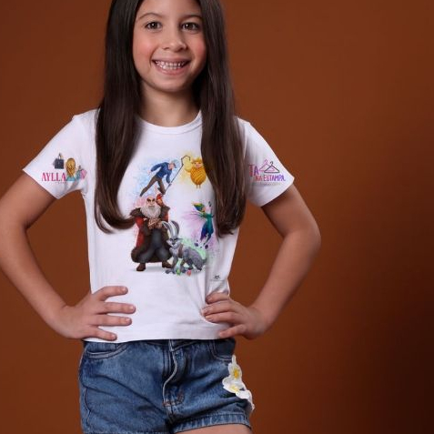 CAMISETA UNISSEX INFANTIL E ADULTA,DESENHO ANIMADO, os guardions da flores, MODA CASUAL,PLUS SIZE