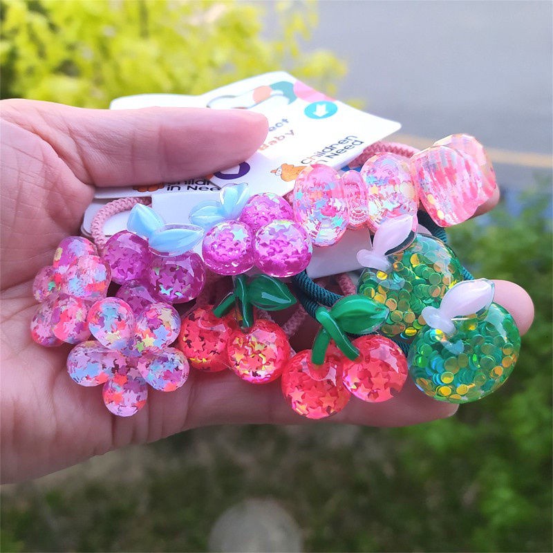 2 Pcs Bonito Flor Estrela Uva Princesa Dos Desenhos Animados De Cabelo Crianças Mantilha Elásticas Faixas Do Bebê Meninas Acessórios