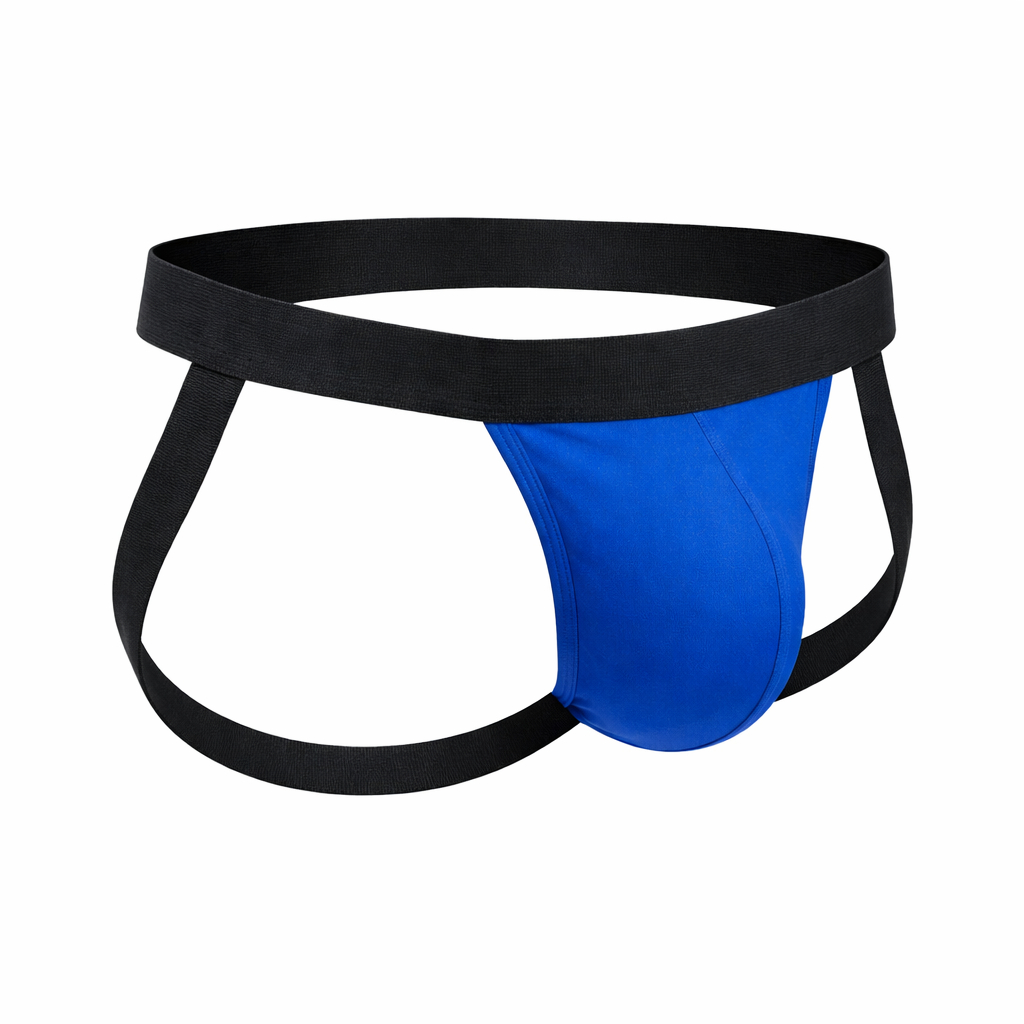 Cueca Jockstrap Masculina John Skull com Suporte Anatômico em Tule Respirável