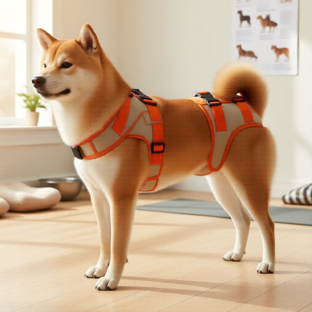 Suporte para as patas traseiras de cães da Orange para reabilitação e conforto