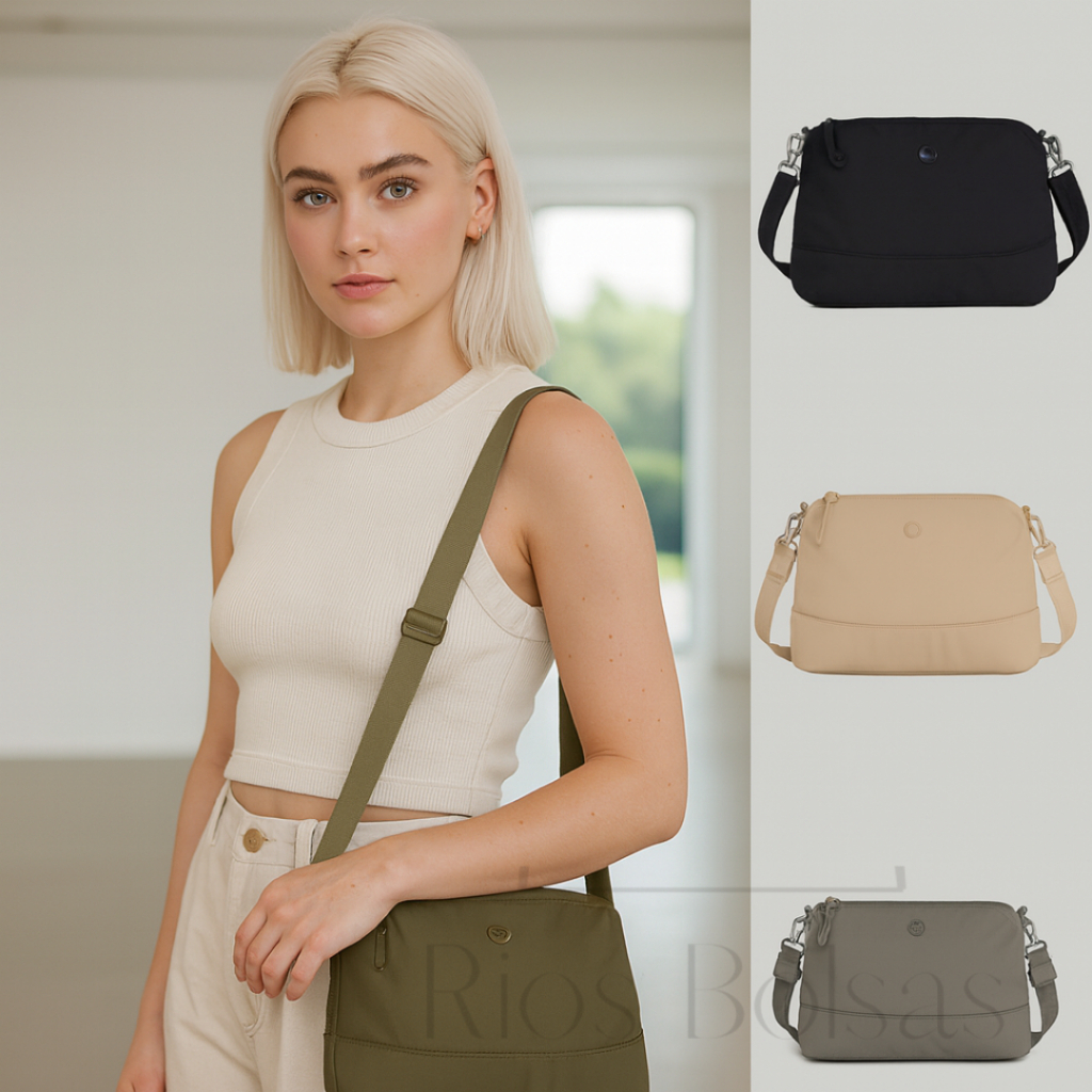 Bolsa Transversal Feminina Nylon Leve e Moderna Versátil Resistente