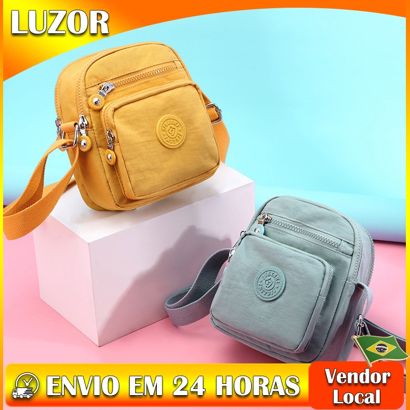 Mini bolsa para celular Vertical à prova d'água, pano de Nylon, bolsa mensageiro de ombro para mulheres, bolsa para chav
