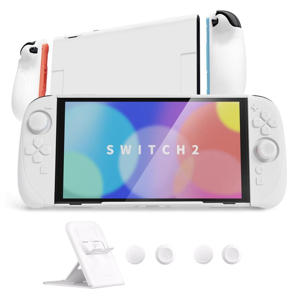 PlayVital Ranger Protective Case for Nintendo Switch 2 with Stand | Ergonomic Anti-Slip Silicone Grips, Dockable Hard Sh