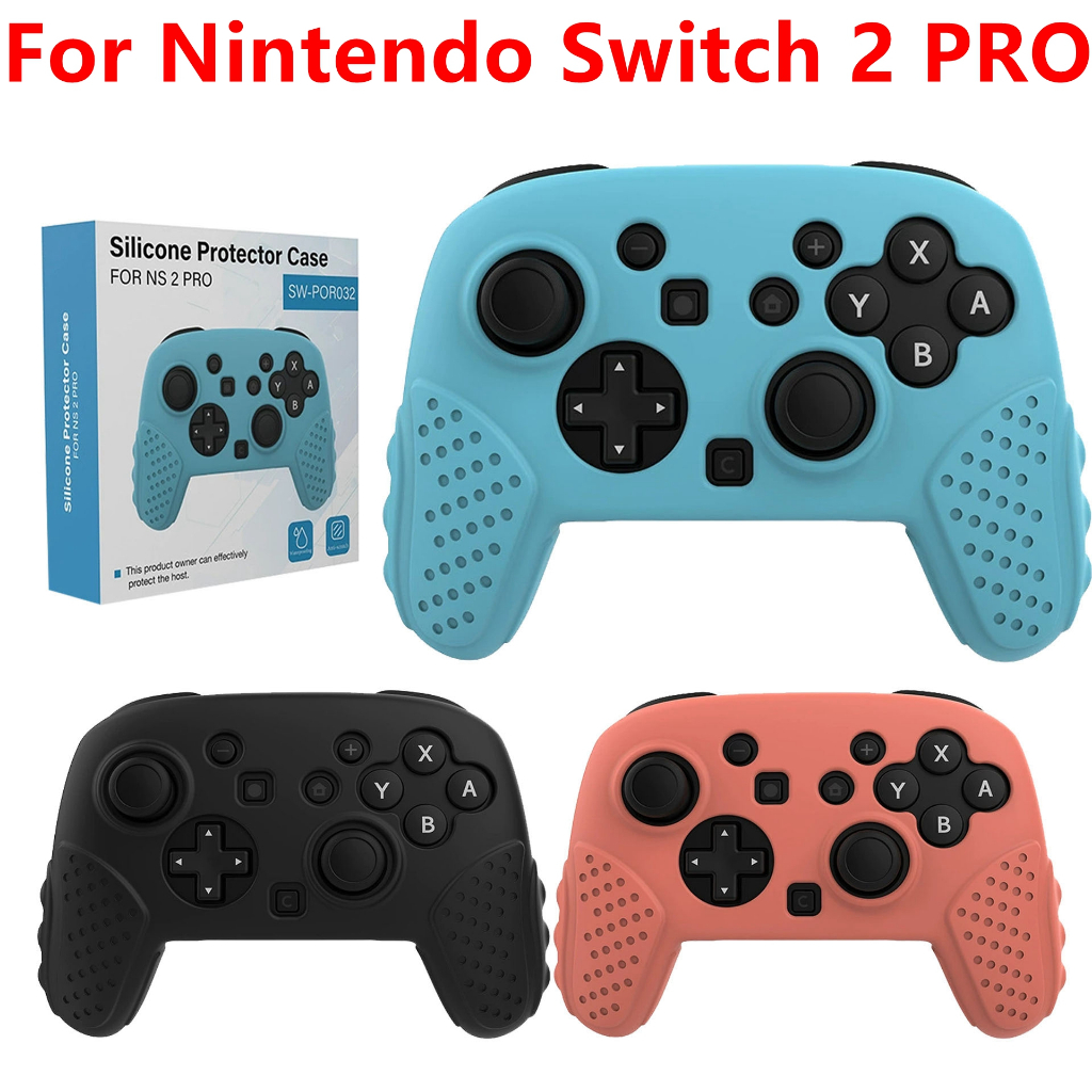 Capa Protetora De Silicone Para Controle Nintendo Switch 2 Pro Soft Anti-slip Controller Grip Protector NS2 Switch2 Wire
