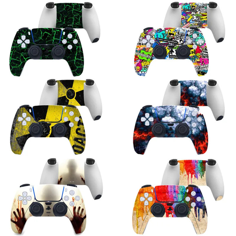Anti-slip Skin Sticker Front Back Full Protective Decoration Decal Stickers For PlayStation 5 PS5 Controller Gamepad Acc