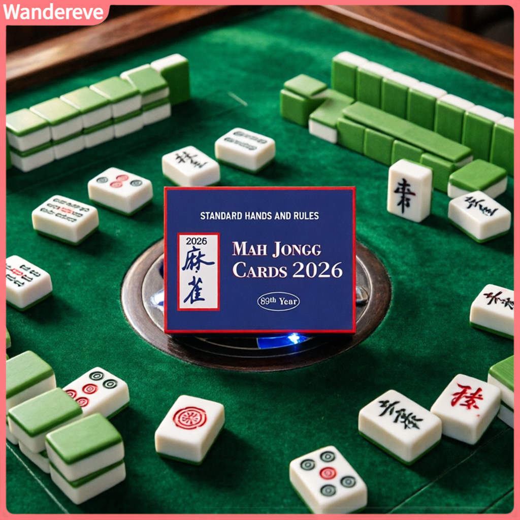 Mahjong Score Card Official Standard Hands Rules League Paper Scorecard Easy-to-use Instruction for Beginners Pros Perfe
