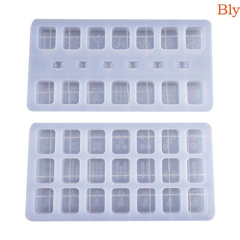 Bly Espelho Mahjong Forma Molde Chinês Cozimento Bolo Bandeja Chocolate Moldes Argila Resina