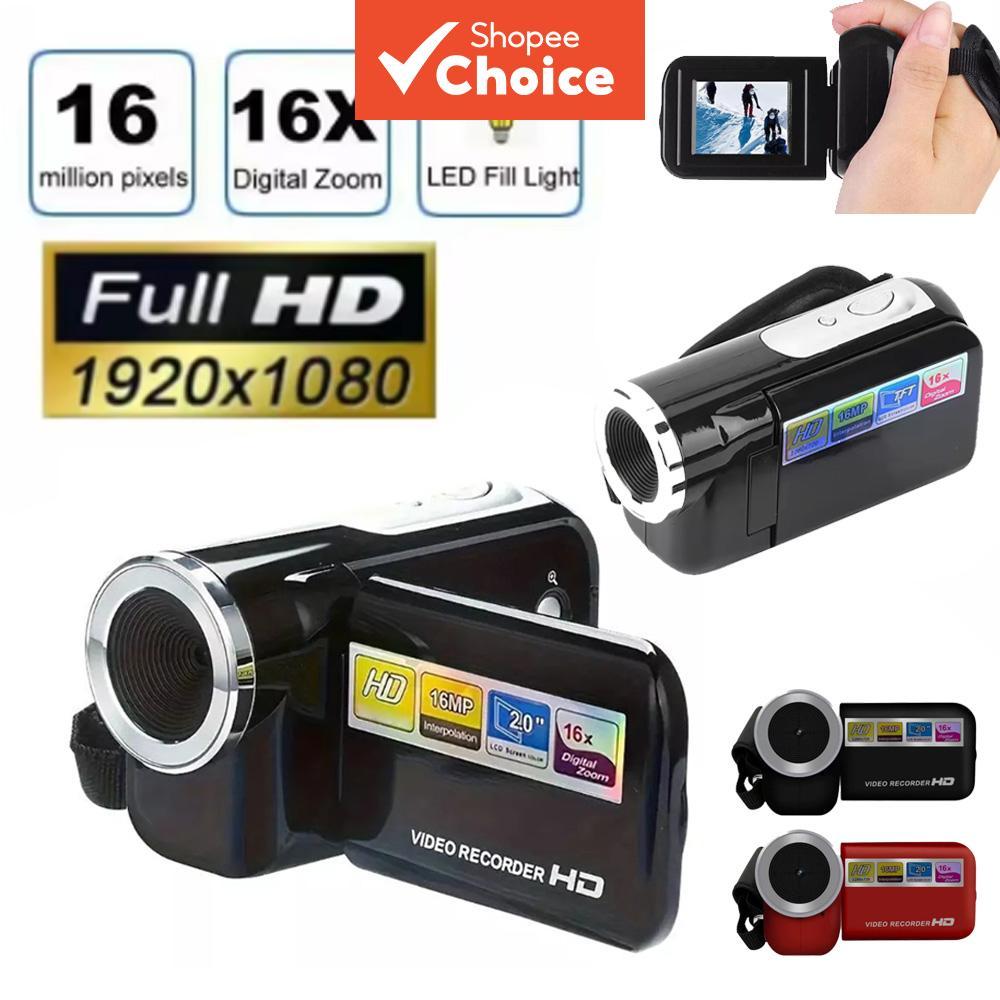 Câmera HD 1080P 16MP Câmera Digital 2.4 Polegadas Filmadora Giratória Gravador de Vídeo Câmera de Vídeo HD