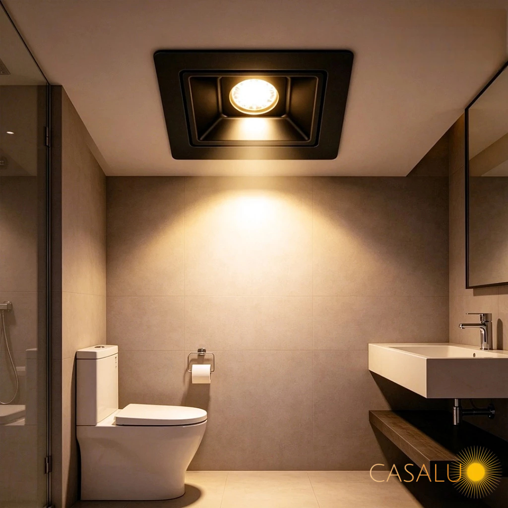 Mini Spot Recuado Preto LED COB 1W 3500K Ou 6500K Bivolt Luminária Teto Embutir Embutido Slim Foco