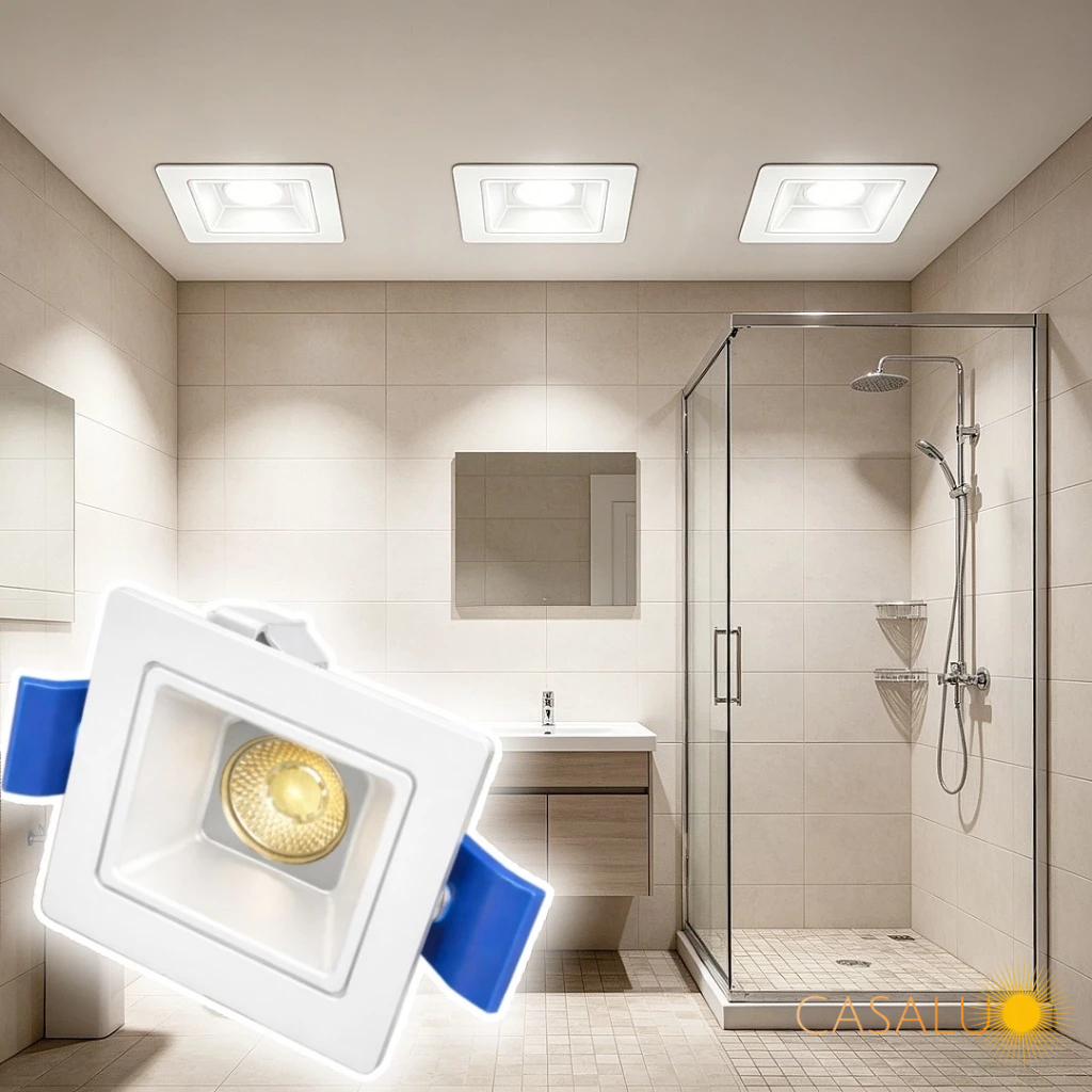 Mini Spot Recuado Branco Led 1W Slim COB Luminária Embutido Embutir Pico Minimalista 6500K 3500K