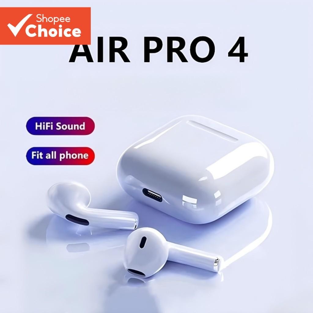 Pro 4 Fone De Ouvido Sem Fio Bluetooth TWS Redução Ruído Gaming Headset Para Dispositivos Móveis Fones