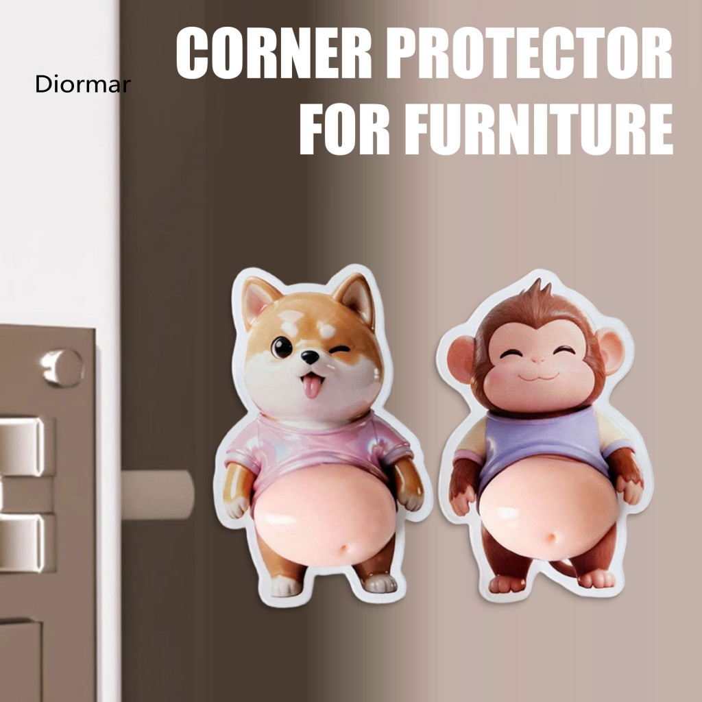 Dog Belly Sticker Door Frame Protector 30pcs Safety Silicone Corner Protectors Soft Anti-collision Stickers for Cars Hom