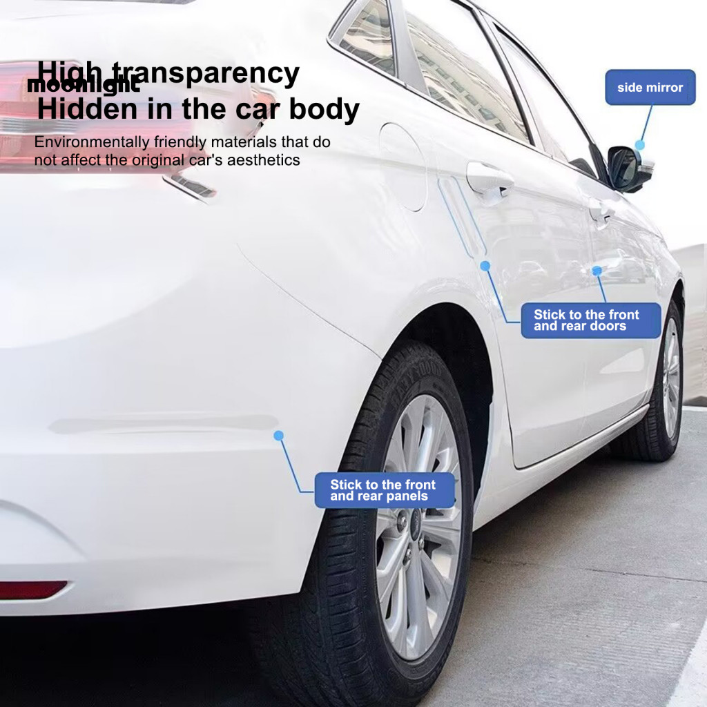 2/4 Pcs Car Anti-collision Strip Black Self-adhesive Flexible Bumper Protector Guard for Suv Truck Door Side Rearview Mi