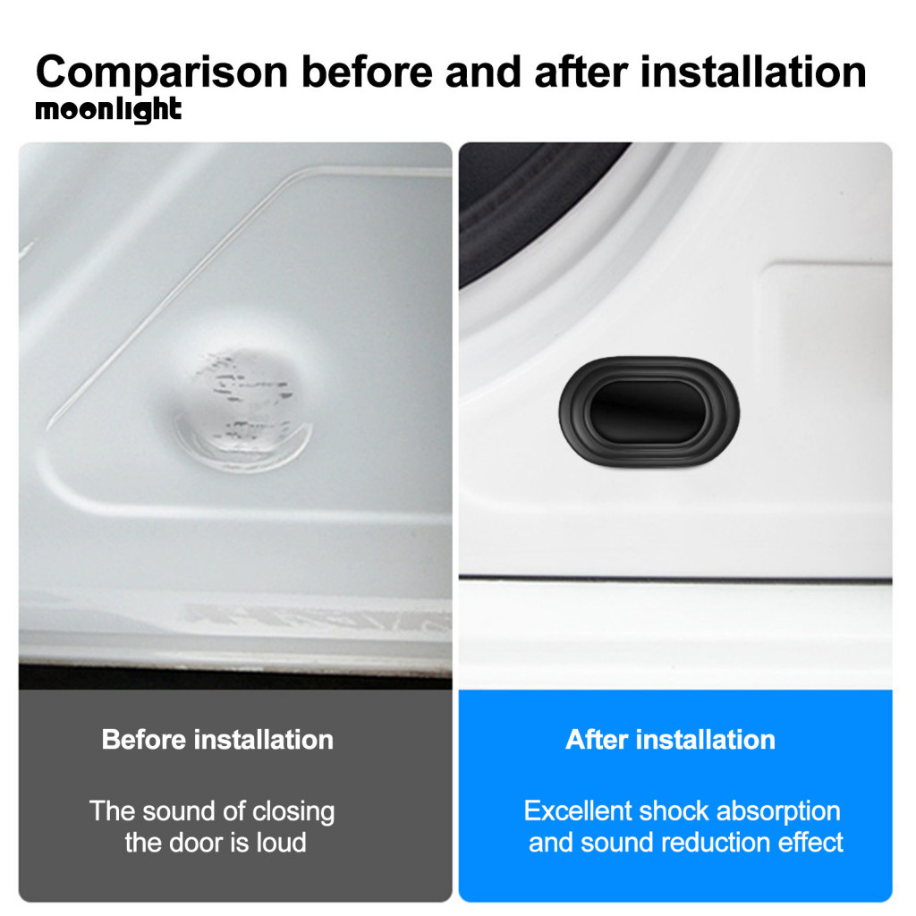 12pcs Car Door Shock Pads Noise Reduction Strips Anti-collision Bumper Stickers Auto Closing Protector Cushion Kit for Q