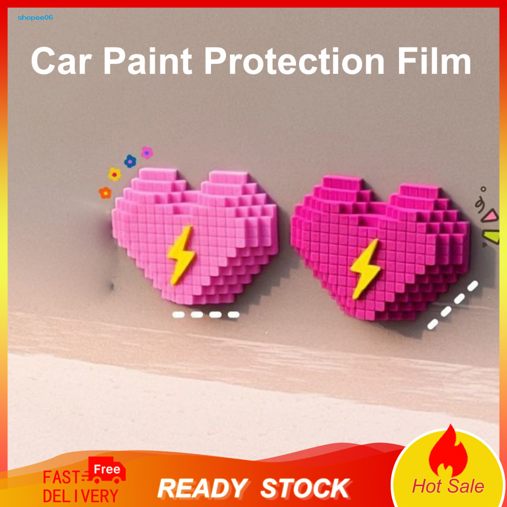Sunproof Car Accessories Outdoor Protection Waterproof Pixel Heart Stickers – Easy Install Anti-collision Scratch-proo