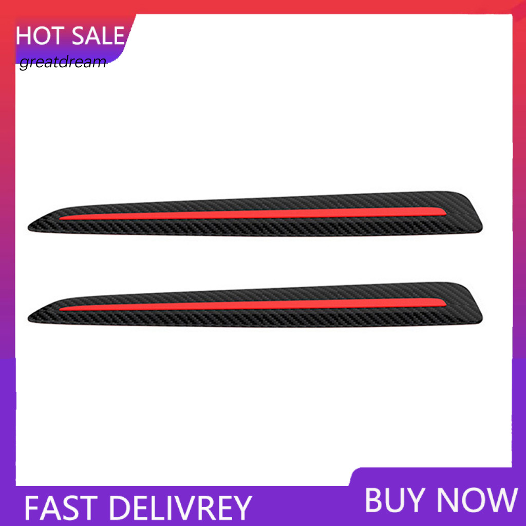 Peel and Stick Bumper Guard Car Protector 1 Pair Universal Strips Anti-collision Anti-scratch Protective Strip for Front