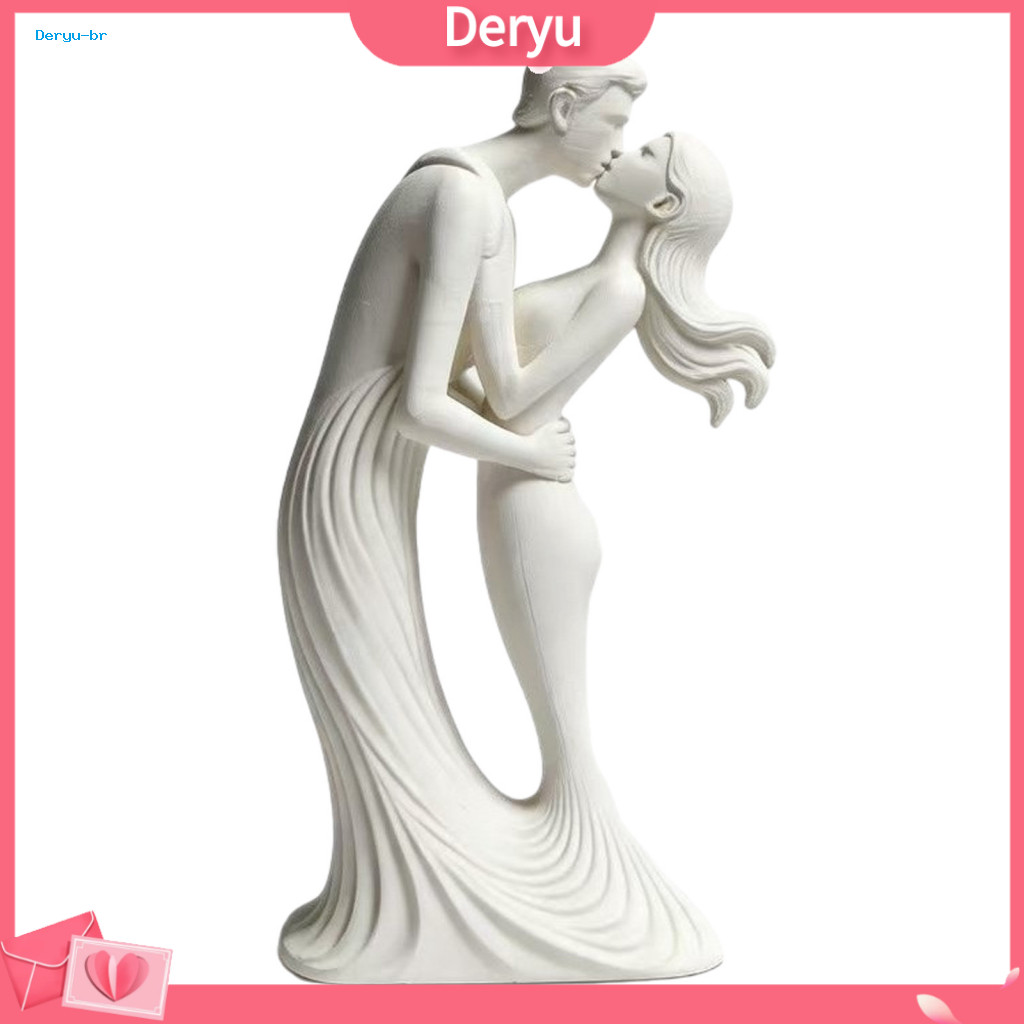 Elegant Home Accessories for Bedroom Couple Kissing Art Sculpture 3d Printed Statue – Modern Minimalist Love for Room