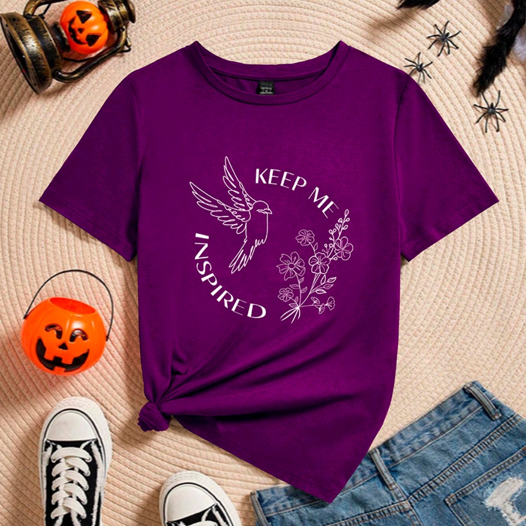 Blusa Keep Me Inspired T Shirt Modern Outift Urban Mode Ideal Friendship Camiseta Estampada Elegant