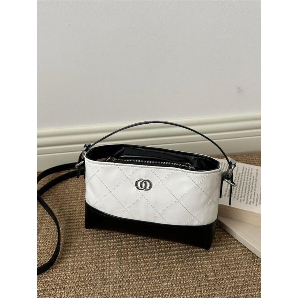 Elegant Monochrome Commuter Bag, Fashionable Minimalist Large Capacity Crossbody Shoulder Bag, Modern Style Single Strap