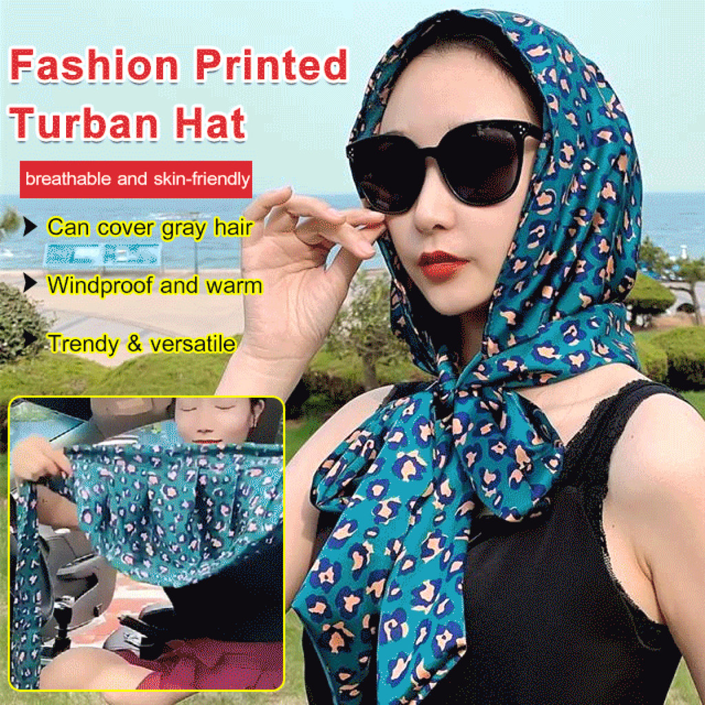 [Estilo Versátil] ✅Elegant/Breathable✅ Islamic Fashion Turban Hat/Women's Printed Headscarf Chapéu Feminino/Lenço Modern