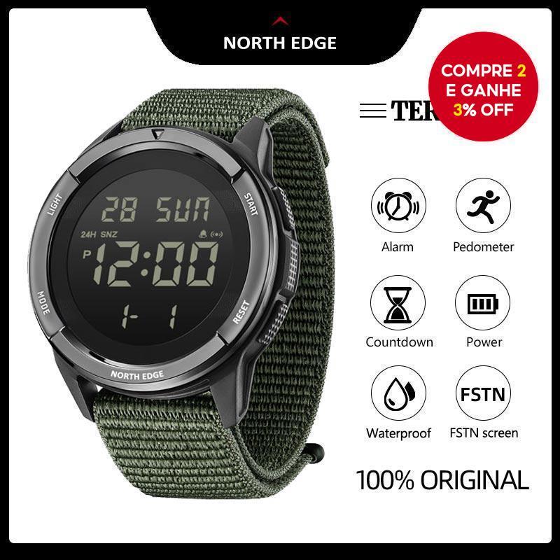 Relógio Digital Masculino Terrax North Edge 50M À Prova D'água Para Natação Ao Ar Livre Presente Moderno