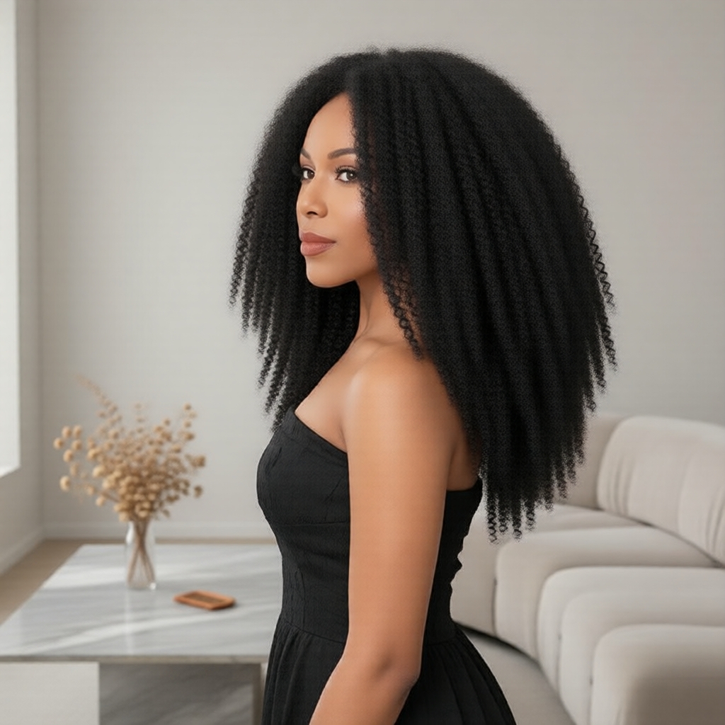 Cabelo de Crochê 18 polegadas, 100g, Afro Kinky Marley, Tranças e Extensões Sintéticas para Mulheres