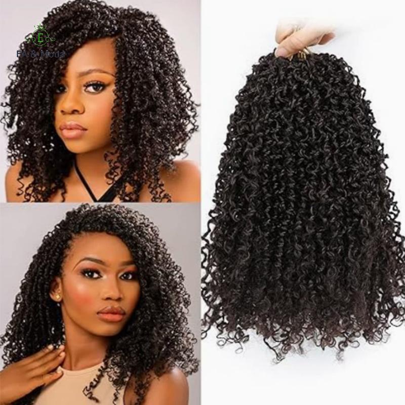 EA & Moda Afro Kinky Curly Rabo De Cavalo Extensão 8 Polegadas Peruca Espiral Sintética Para Mulheres Aparência Natural