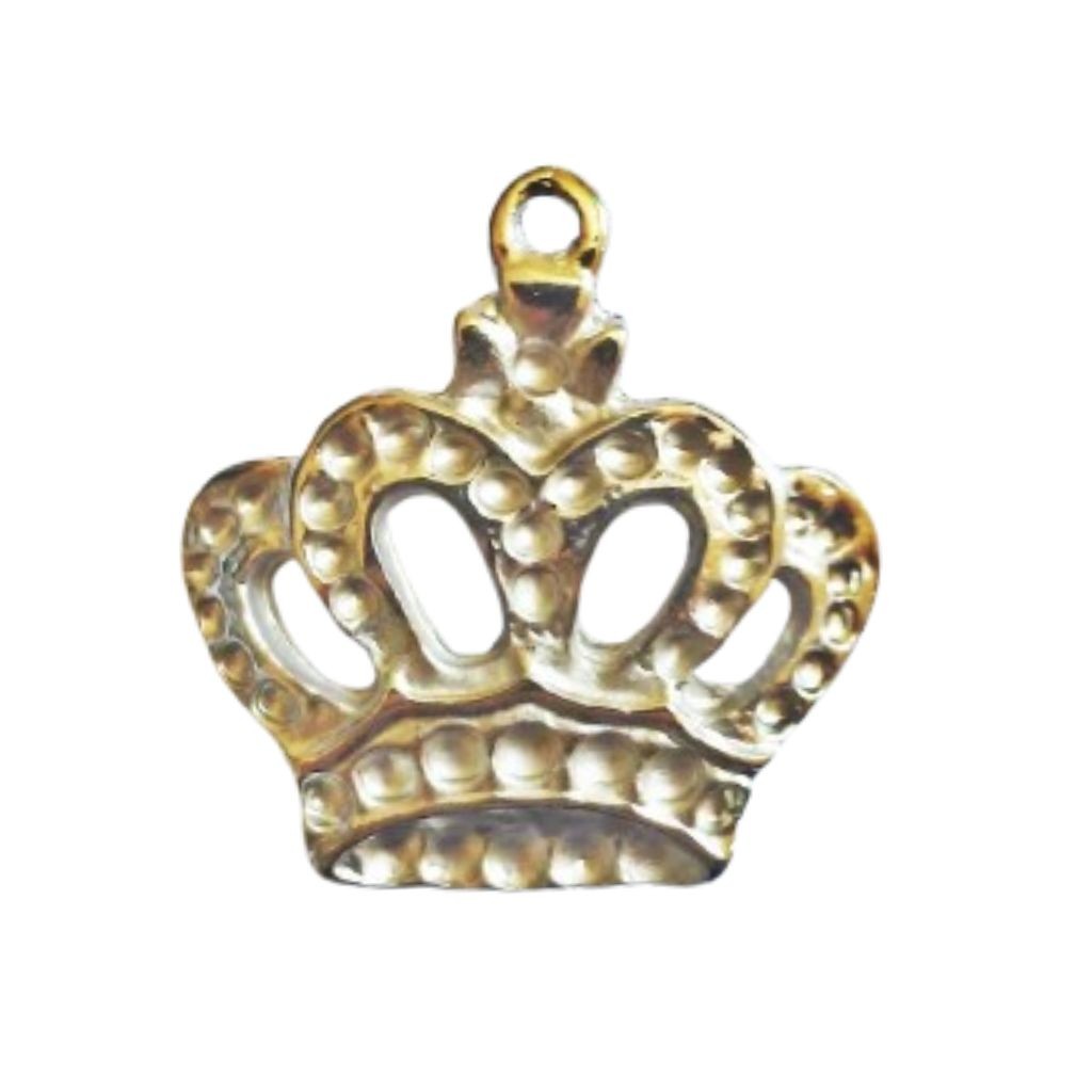 PINGENTE COROA 24 MM X 25 MM DOURADO UNIDADE