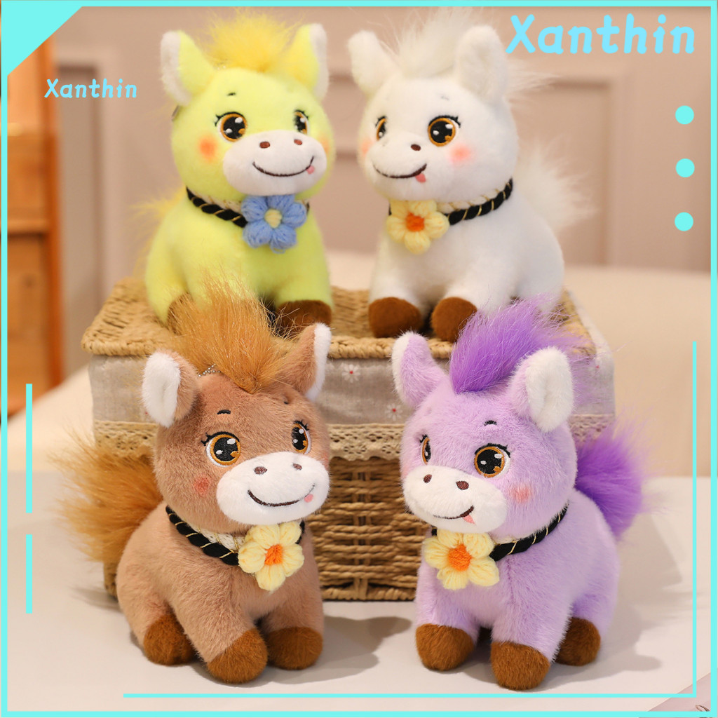 Horse Doll Auspicious Year of the Symbolism Plush Keychain Pendant – with Soft Pp Cotton Filling Lucky Home Car for Go