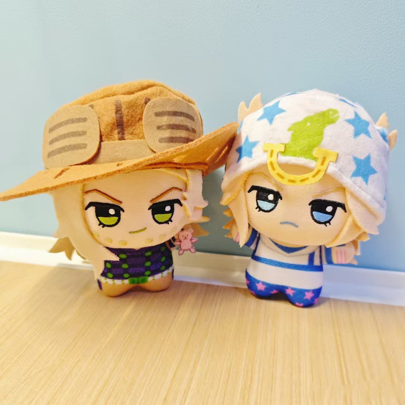 Estoque pronto ~ Jo's Bizarre Adventure Merchandise Doll 10cm Johnny Josta Cotton Doll Geronunu Print Body Pendant H0815