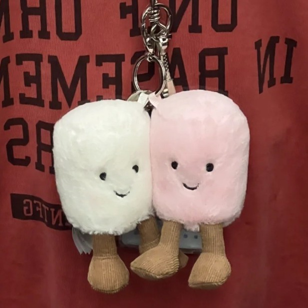 New pair of cotton candy pendants, fun plush toy pendants, keychains, gift dolls