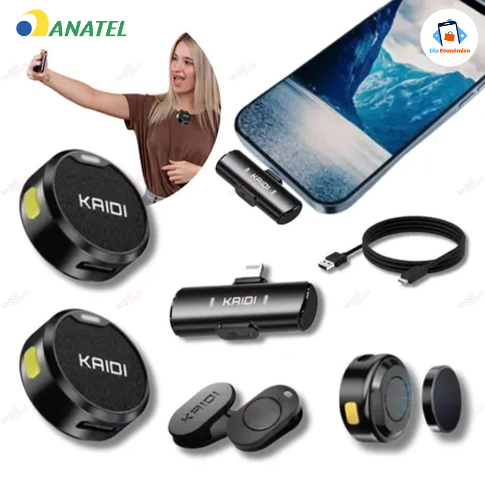 AGOLD MCF-38D Magnetic Dual Wireless Lavalier Microphone – For Cell Phone, Live, Interview and Recording