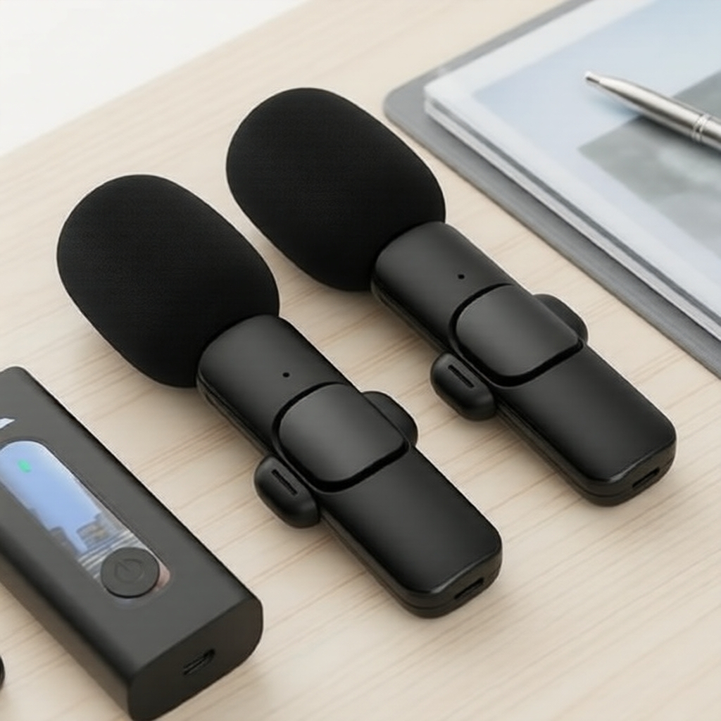 K35 Microfone de Lapela Wireless Microfone Omnididirecional 3,5mm Compatível com Câmera e Caixa de Som