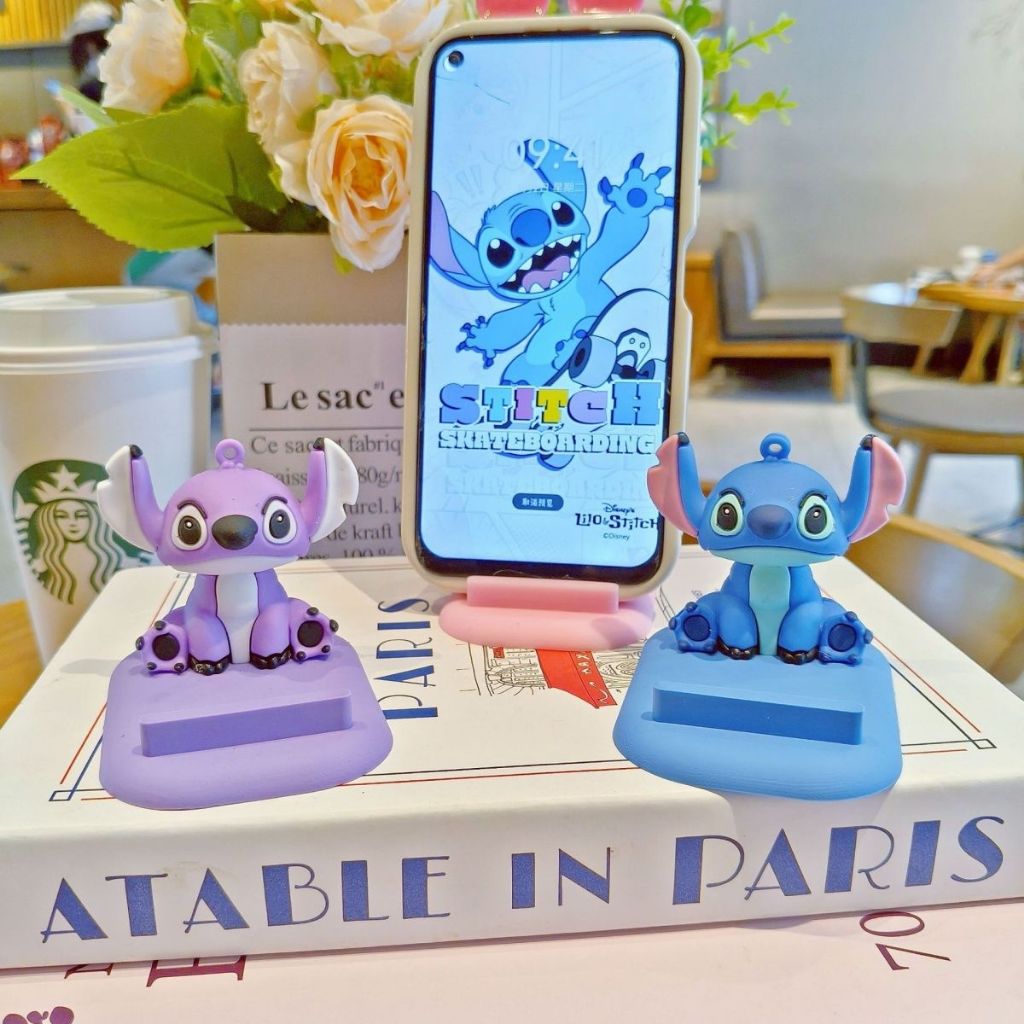 Bonito ponto criativo telefone móvel Desktop boneca suporte preguiçoso cabeceira dos desenhos animados ornamentos tridim