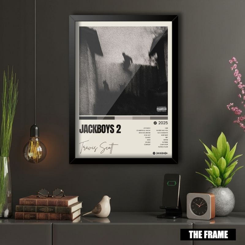 Quadro Decorativo A4/A3 Spotify Travis Scott Album JACKBOYS 2