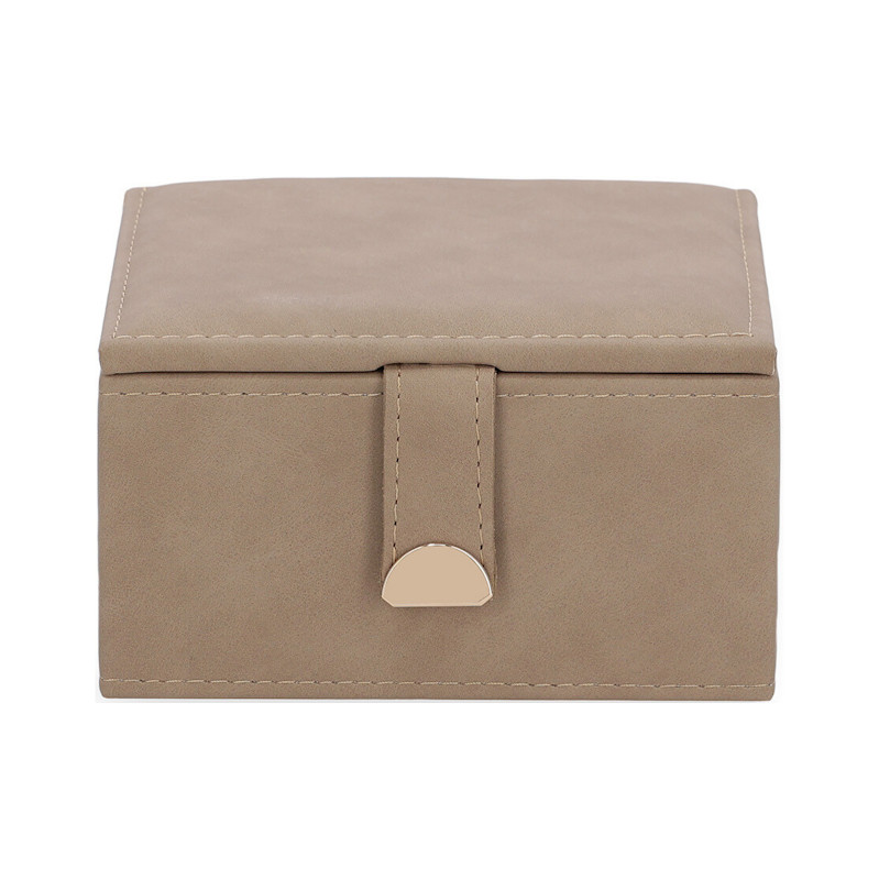 Caixa Decorativa Organizadora Retangular Em MDF E Couro