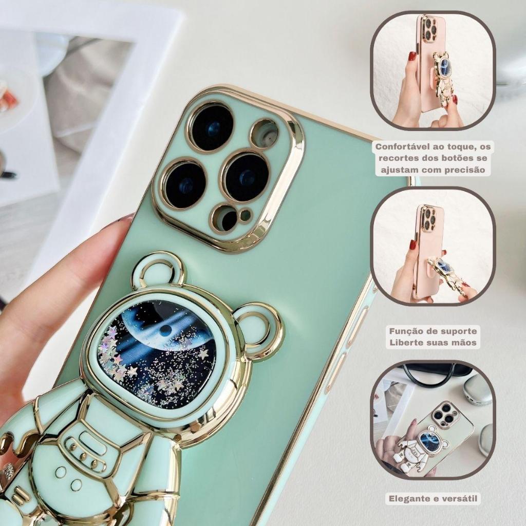 Suporte para celular Space Astronaut 3D Shining Star resistente a choques adequado para todos os tipos de modelos de cel