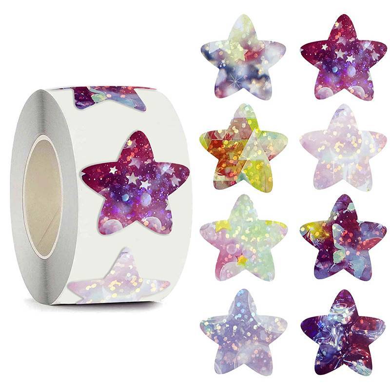 [Dhiint] 500 Pcs Autoadesivo Star Space Stiers Recompensa Presentes Decorativos Com Etiquetas Stier 1 Polegada