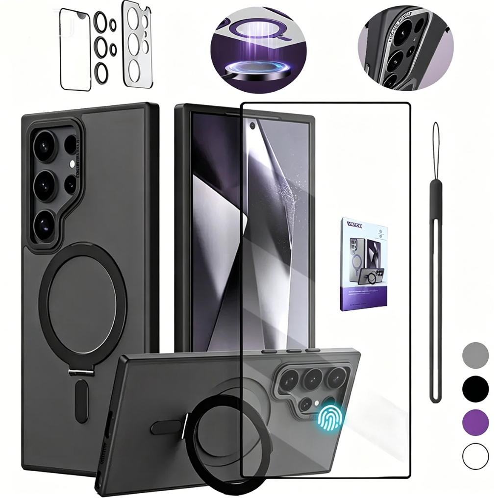 Magsafe Case Cover For Samsung Galaxy S23 Ultra Magnetic Wireless Luxury + Screen Film + Camera