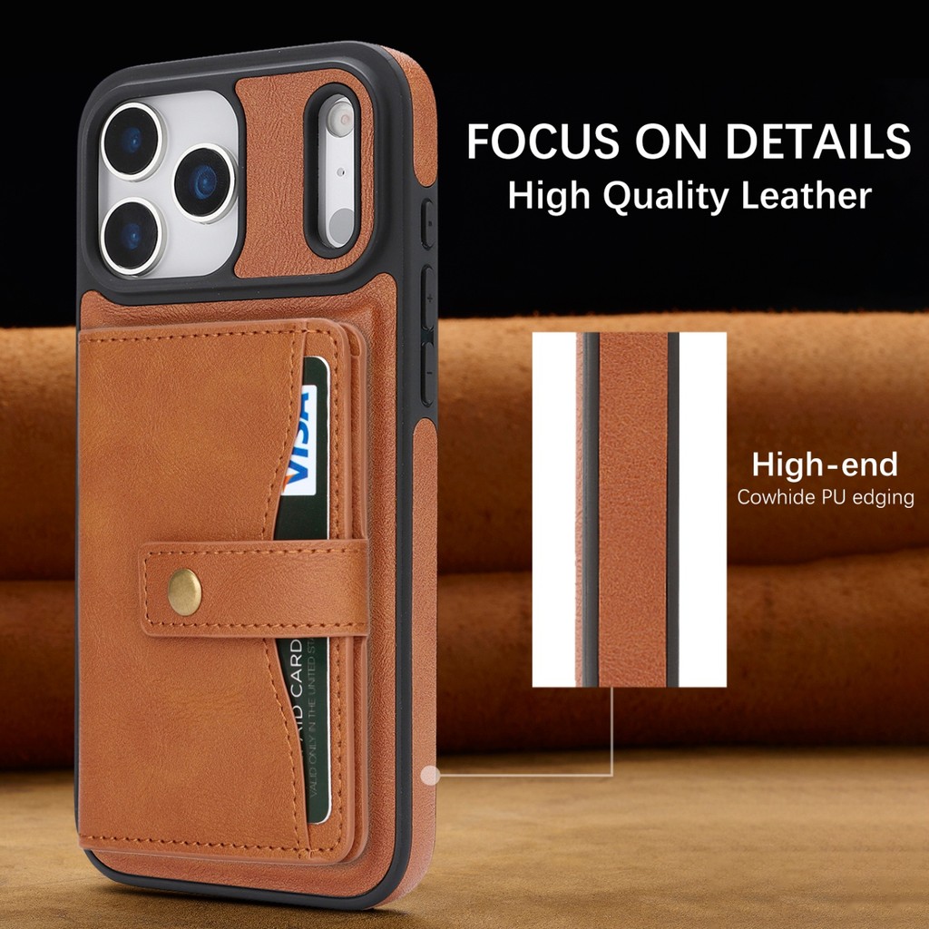Capa Carteira Magnética 2 Em 1 Para iPhone17 Pro Max iPhone 17/16/15/14/13/12 Com Carregamento Sem Fio