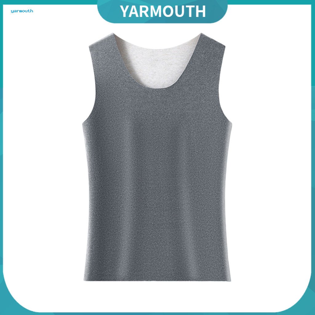 Men Thermal Vest Seamless Tailoring Tank Top Men's High Elasticity Heat Retaining with Velvet Sanding – Warm Winter fo