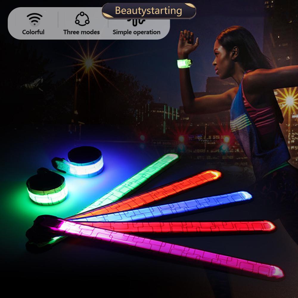 BEAUTYSTARTING Luz De Braçadeira LED Recarregável USB Para Equipamento De Corrida Noturna De Brilho Reflexivo De Alta Vi