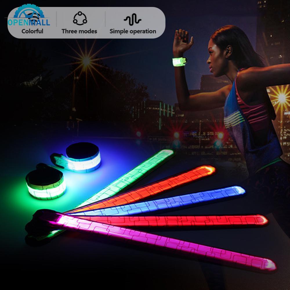 OPENMALL USB Recarregável LED Braçadeira Luz Para Equipamento De Corrida Noturna Reflexiva De Alta Visibilidade Seguranç
