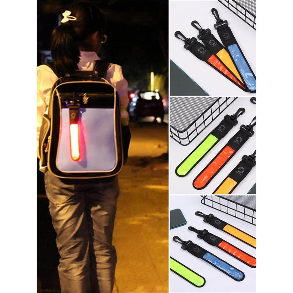 LED reflexivo pingente noite mochila pingente equipamento luz mochila pingente sinal noturno aviso luz reflexiva